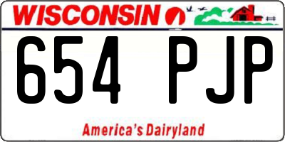 WI license plate 654PJP