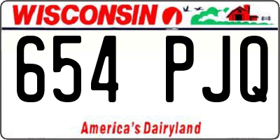 WI license plate 654PJQ