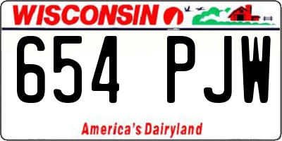 WI license plate 654PJW