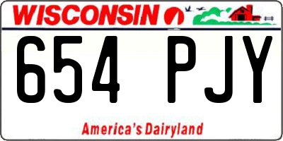 WI license plate 654PJY