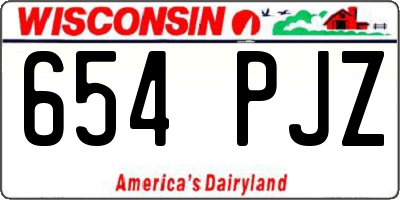 WI license plate 654PJZ