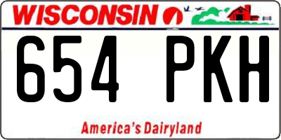 WI license plate 654PKH