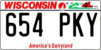 WI license plate 654PKY