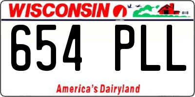 WI license plate 654PLL