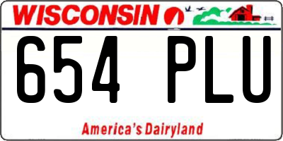 WI license plate 654PLU