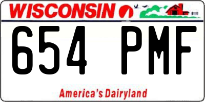 WI license plate 654PMF