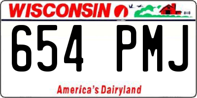 WI license plate 654PMJ