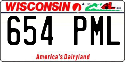 WI license plate 654PML