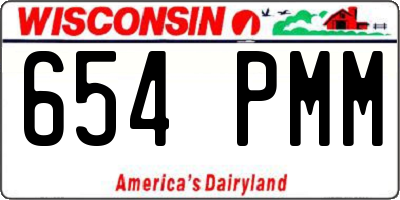 WI license plate 654PMM