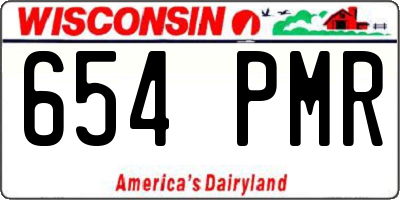 WI license plate 654PMR