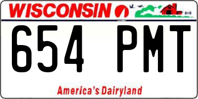 WI license plate 654PMT