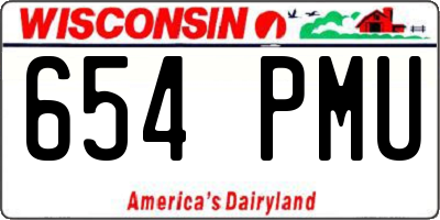 WI license plate 654PMU