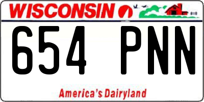 WI license plate 654PNN