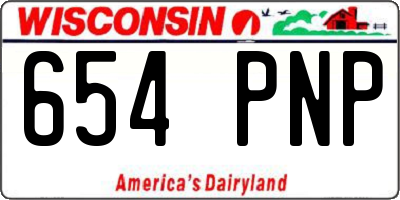 WI license plate 654PNP