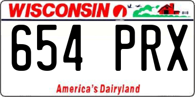 WI license plate 654PRX