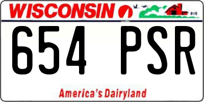 WI license plate 654PSR