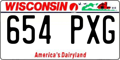 WI license plate 654PXG