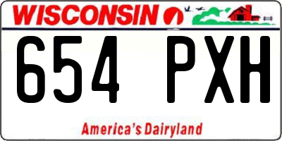 WI license plate 654PXH