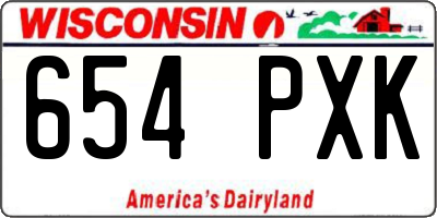 WI license plate 654PXK