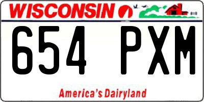 WI license plate 654PXM