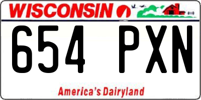 WI license plate 654PXN