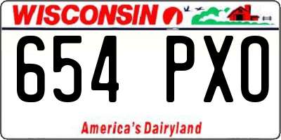 WI license plate 654PXO