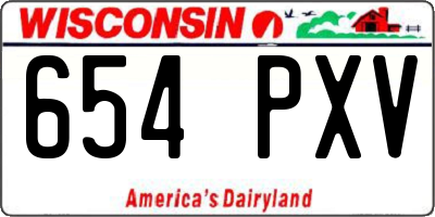 WI license plate 654PXV