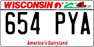 WI license plate 654PYA