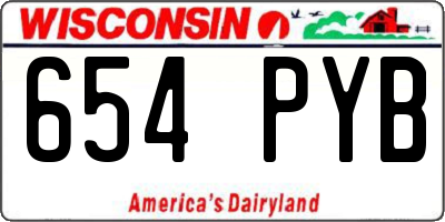 WI license plate 654PYB