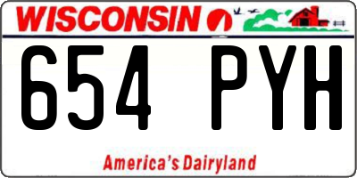 WI license plate 654PYH