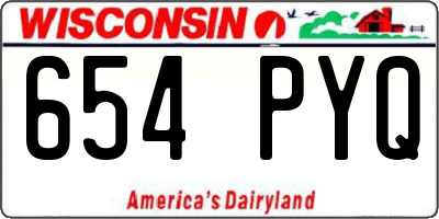 WI license plate 654PYQ