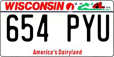 WI license plate 654PYU