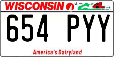 WI license plate 654PYY