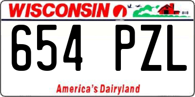 WI license plate 654PZL