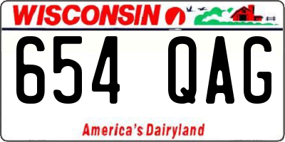 WI license plate 654QAG