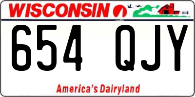 WI license plate 654QJY