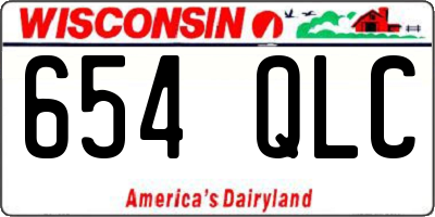 WI license plate 654QLC