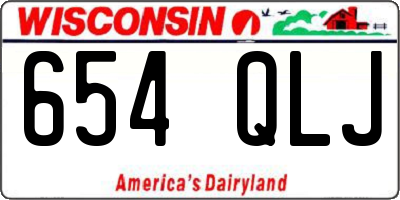 WI license plate 654QLJ