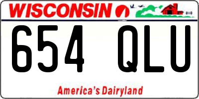 WI license plate 654QLU