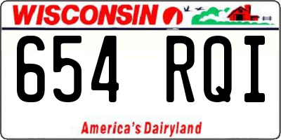 WI license plate 654RQI