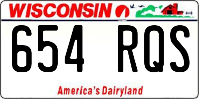 WI license plate 654RQS