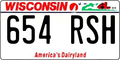 WI license plate 654RSH