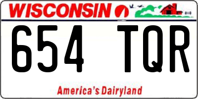 WI license plate 654TQR