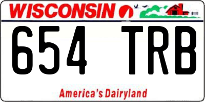 WI license plate 654TRB