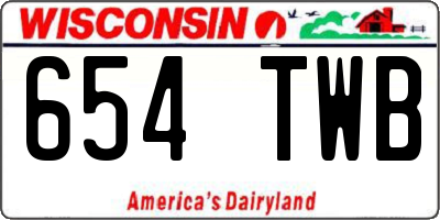 WI license plate 654TWB