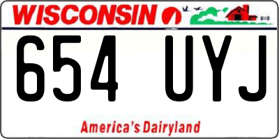 WI license plate 654UYJ