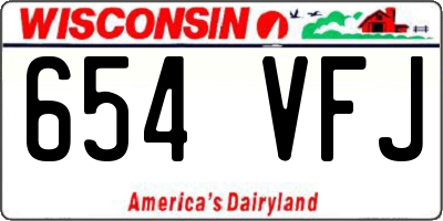 WI license plate 654VFJ