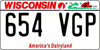 WI license plate 654VGP