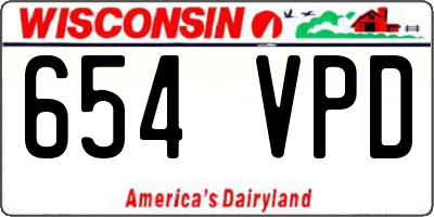 WI license plate 654VPD