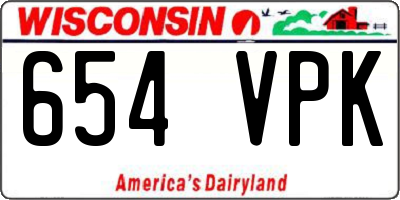 WI license plate 654VPK
